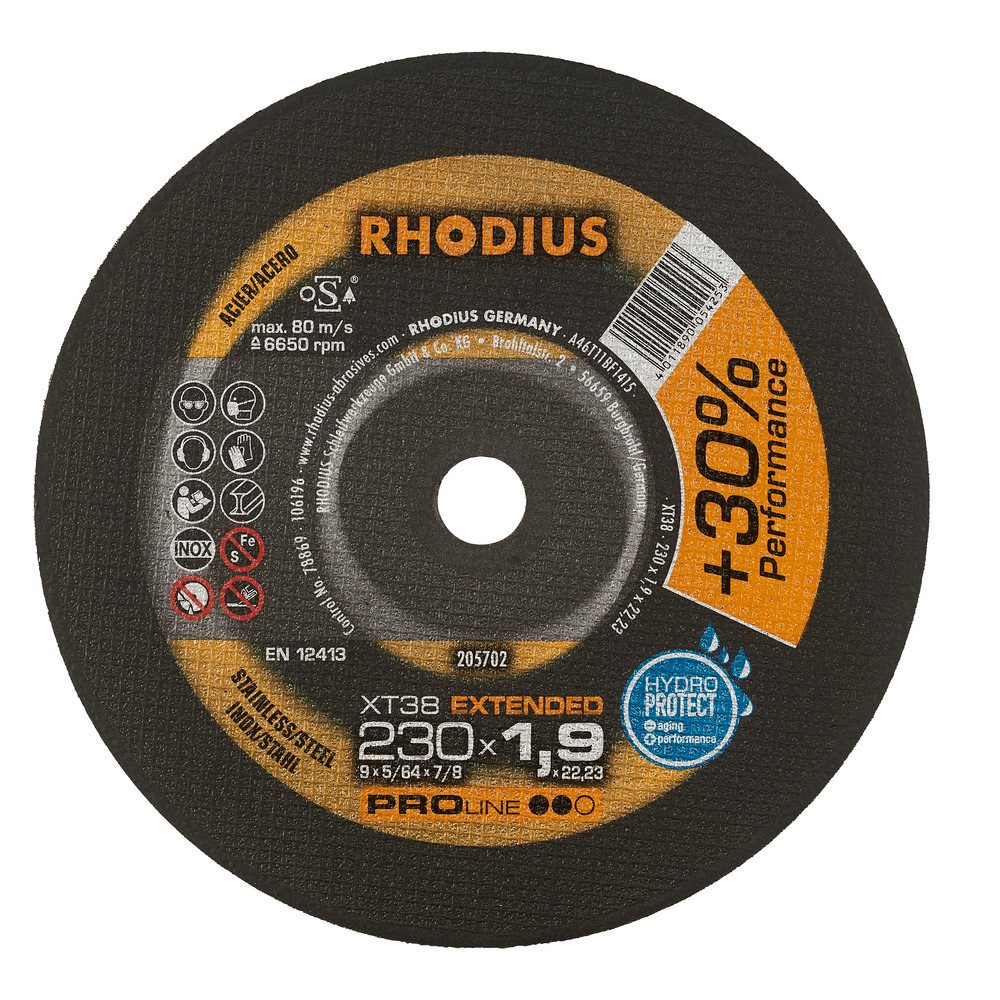 Δίσκος κοπής INOX RHODIUS XT38