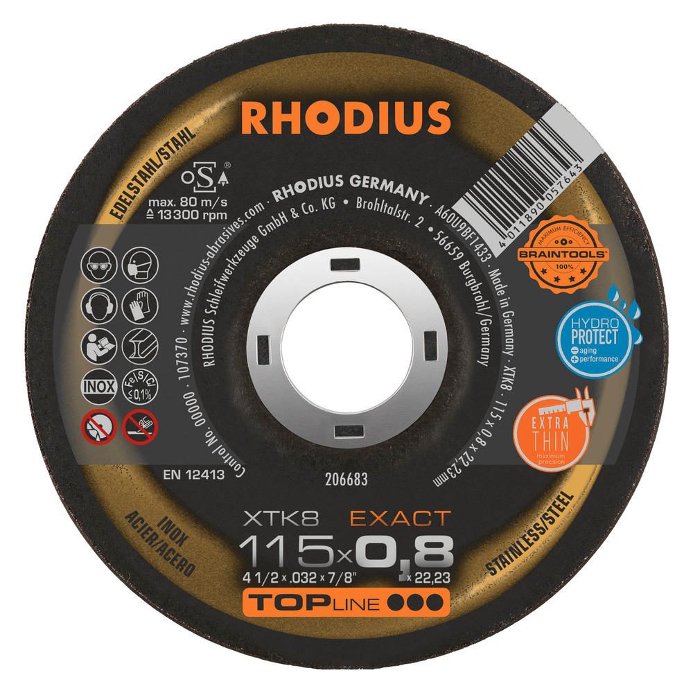 Δίσκος κοπής INOX RHODIUS XTΚ8